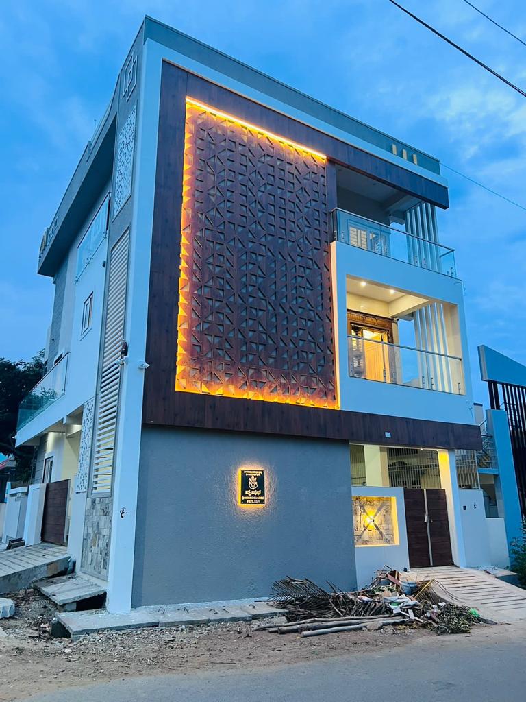 Fundermax multi - multi-storey facade installation Ernakulam Kerala | Precise Homes