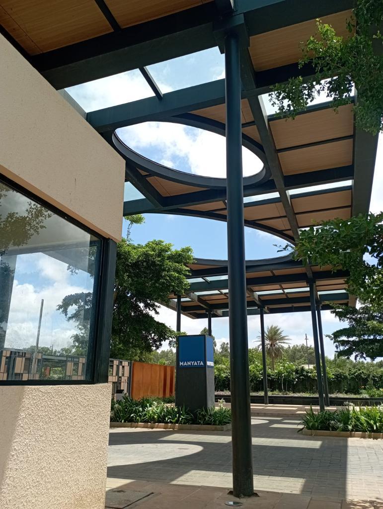 Fundermax canopy - canopy & pergola feature installation Thrissur Kerala | Precise Homes