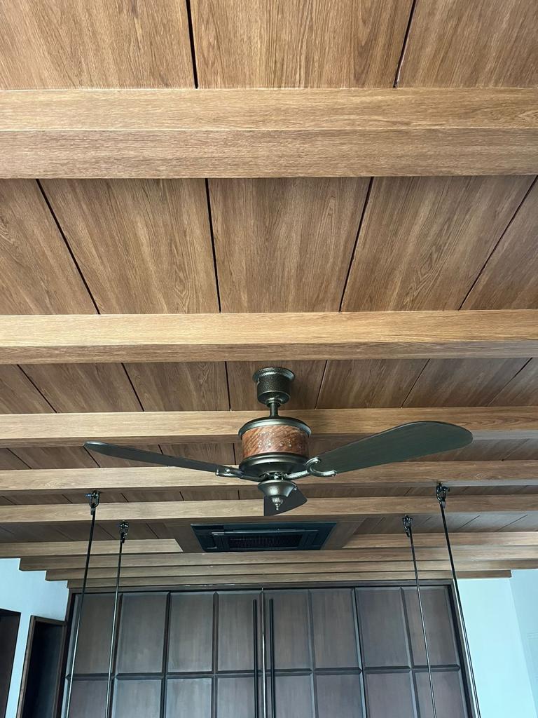 LG Hausys lighting - lit ceiling panel installation Kochi Kerala | Precise Homes