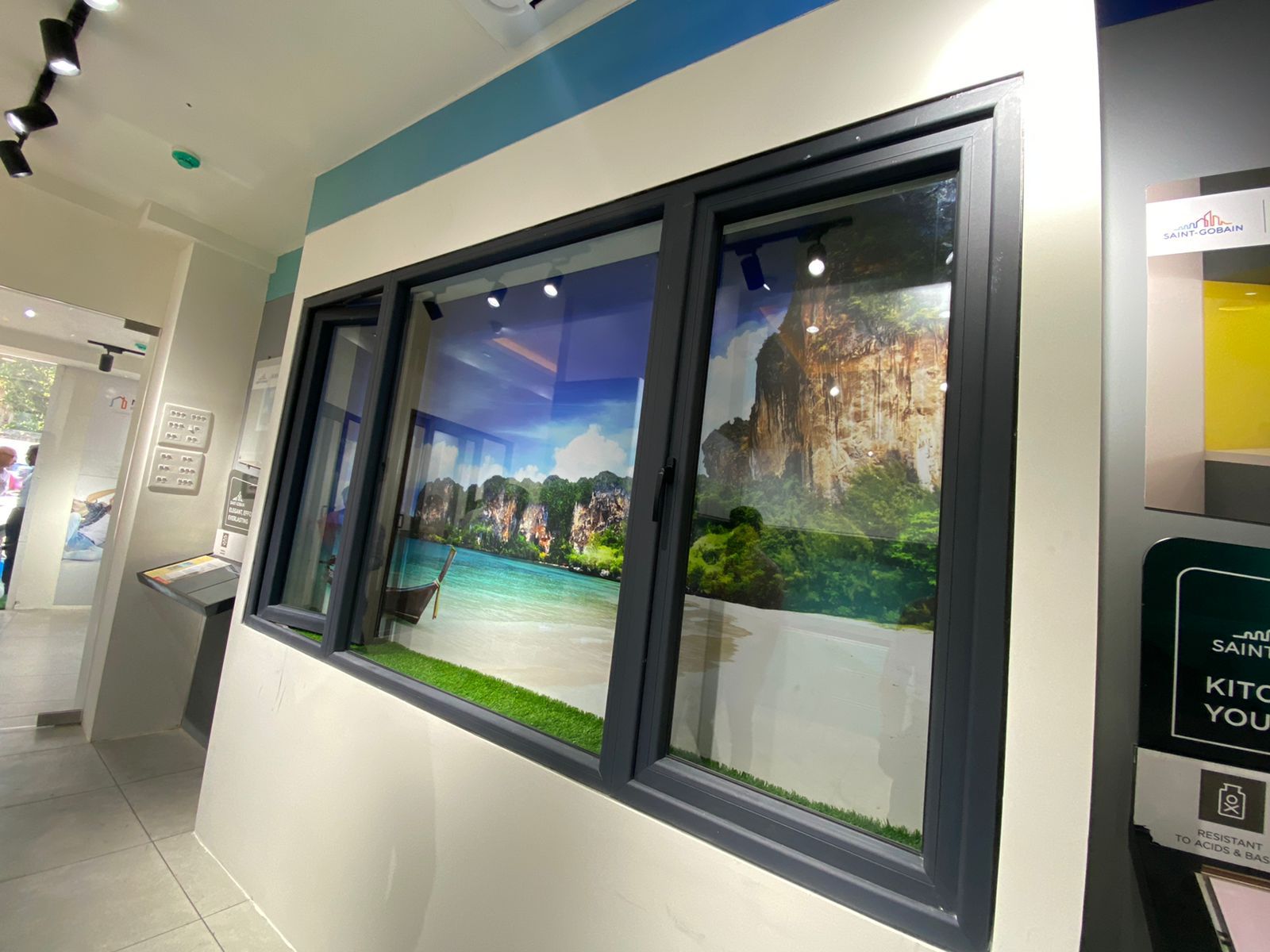Saint-Gobain premium - premium glass install installation Thrissur Kerala | Precise Homes